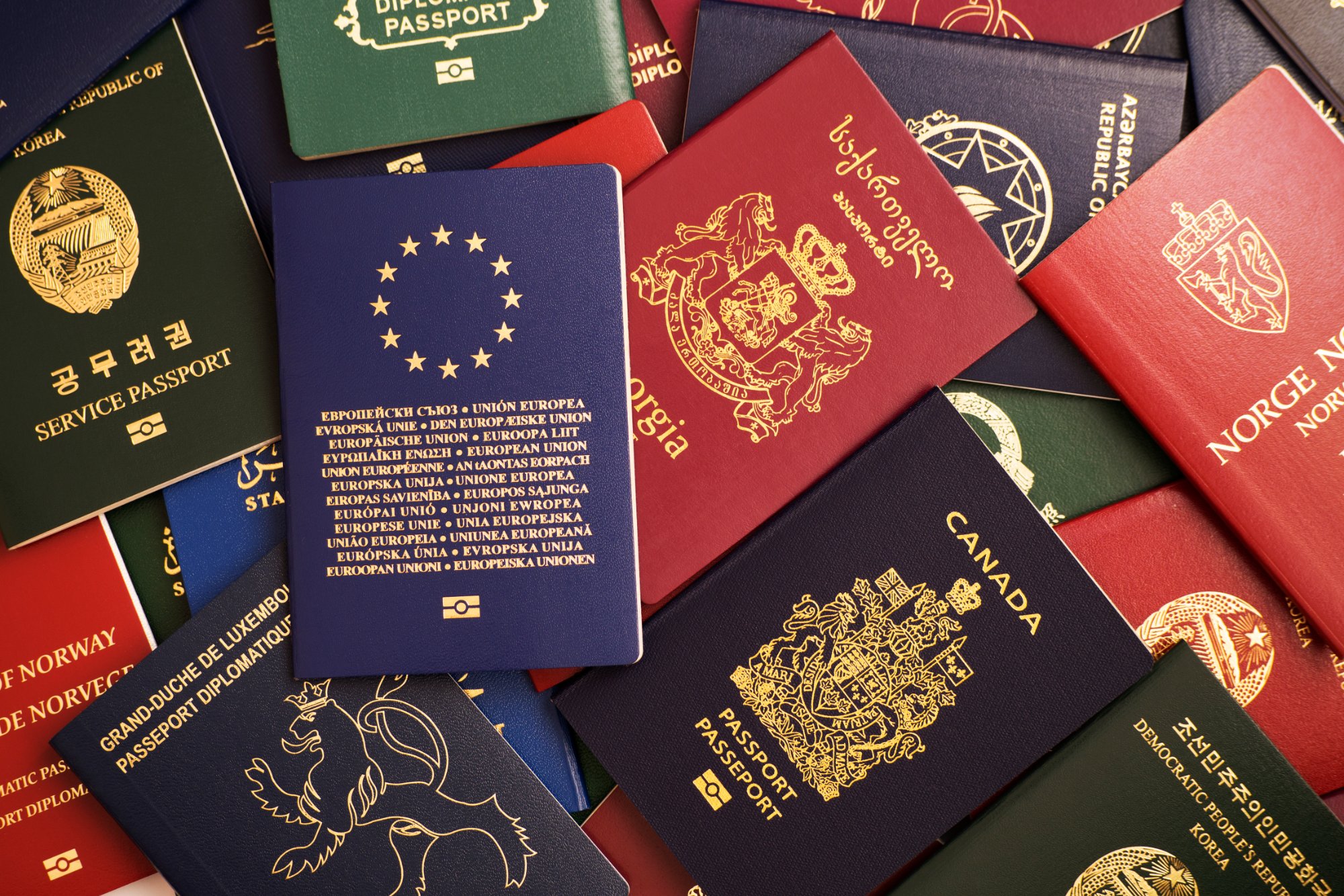Passports from multiple countries